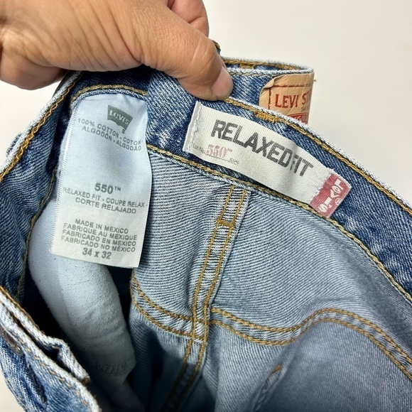 VINTAGE LEVI’S 550 90s Y2K Men’s RELAXED FIT DENIM JEANS RED TAB SIZE 34X32 - Picture 12 of 14